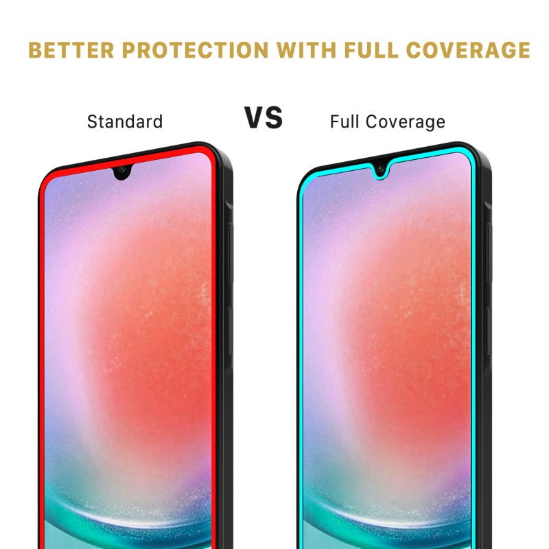 MyBat Pro Full Coverage Tempered Glass Screen Protector for Samsung Galaxy A15 5G - Black