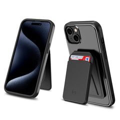 MyBat Pro Fuse Series Case Bundle + MagStash Wallet Folio for Apple iPhone 15 Plus (6.7)