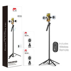 MyBat Pro HaloPod Tripod Selfie Stick with Two Ring Light & Balance HandleMyBat Pro
