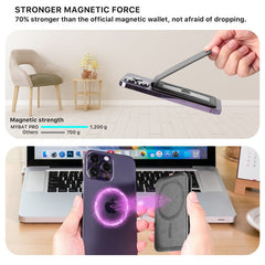 MyBat Pro Lychee Pattern Magnetic MagSafe Folding Card HolderMyBat Pro