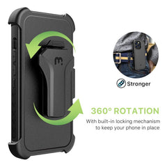 MyBat Pro Maverick Series Case w/ Holster and Tempered Glass for Apple iPhone 13 Pro (6.1)iPhone 13 Pro