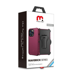 MyBat Pro Maverick Series Case w/ Holster and Tempered Glass for Apple iPhone 14 Pro Max (6.7)iPhone 14 Pro Max