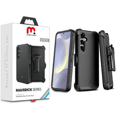 MyBat Pro Maverick Series Case w/ Holster for Samsung Galaxy S24 Plus - Blue