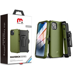 MYBAT Pro Maverick Series MagSafe Case w/ Holster and Tempered Glass for Apple iPhone 14 Plus (6.7)iPhone 14 Plus