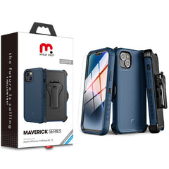 MYBAT Pro Maverick Series MagSafe Case w/ Holster and Tempered Glass for Apple iPhone 14 Plus (6.7)iPhone 14 Plus