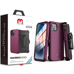 MYBAT Pro Maverick Series MagSafe Case w/ Holster and Tempered Glass for Apple iPhone 14 Plus (6.7)iPhone 14 Plus
