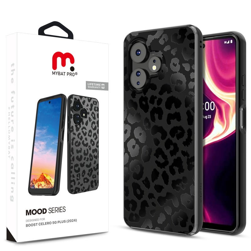 MyBat Pro Mood Series Case for Boost Celero 5G Plus (2024) - Black Leopard