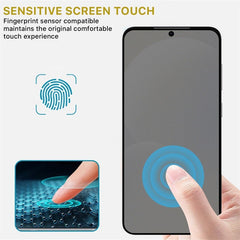 MyBat Pro Privacy Full Coverage Tempered Glass Screen Protector (Fingerprint Unlock) for Samsung Galaxy S25 / Galaxy S24 - Black - MyBat Pro
