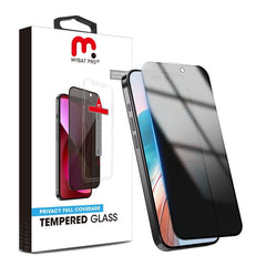 MyBat Pro Privacy Full Coverage Tempered Glass Screen Protector w/ Installation Tray for Apple iPhone 15 Pro Max (6.7)iPhone 15 Pro Max