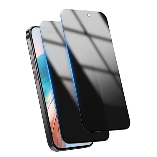 MyBat Pro Privacy Full Coverage Tempered Glass Screen Protector w/ Installation Tray for Apple iPhone 15 Pro Max (6.7)iPhone 15 Pro Max