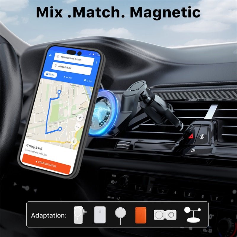 MyBat Pro Shade Series Case w/ MagSafe 360° Ring Stand for Apple iPhone 15 Plus (6.7)iPhone 15 Plus