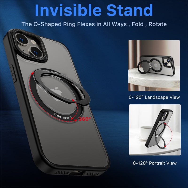 MyBat Pro Shade Series Case w/ MagSafe 360° Ring Stand for Apple iPhone 15 Plus (6.7)iPhone 15 Plus