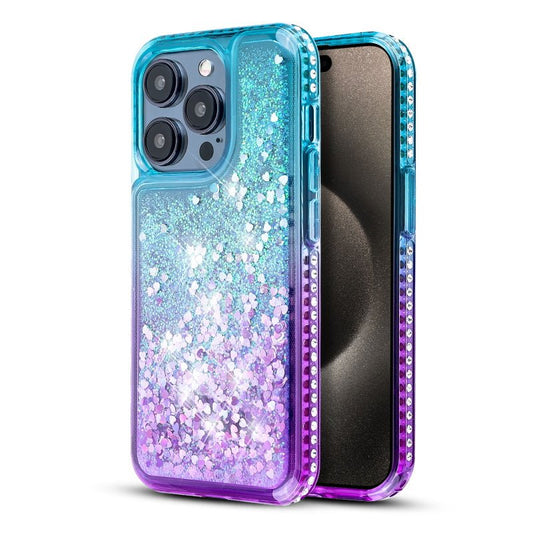 MyBat Quicksand Glitter with Diamonds Protector Cover for Apple iPhone 15 Pro Max (6.7)iPhone 15 Pro Max