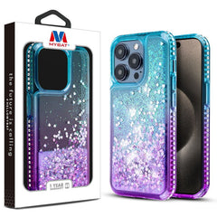 MyBat Quicksand Glitter with Diamonds Protector Cover for Apple iPhone 15 Pro Max (6.7)