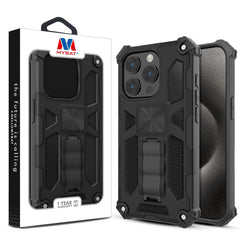 MyBat Pro Sturdy Hybrid Protector Cover (with Stand) for Apple iPhone 15 Pro Max (6.7)iPhone 15 Pro Max