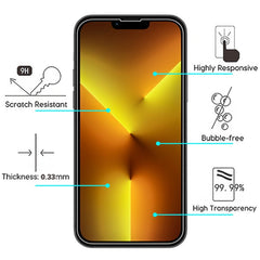 MyBat Tempered Glass Screen Protector (2.5D) for Apple iPhone 13 (6.1) / iPhone 13 Pro (6.1) / iPhone 14 (6.1) - Clear - MyBat Pro