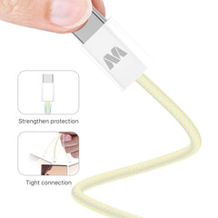 MyBat USB - C to USB - C Premium Braided Cable (L=3 FT) - Pink - MyBat Pro
