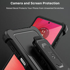 SYB Reflex Series Case with Holster for Motorola Moto G Stylus 5G (2024) - Black