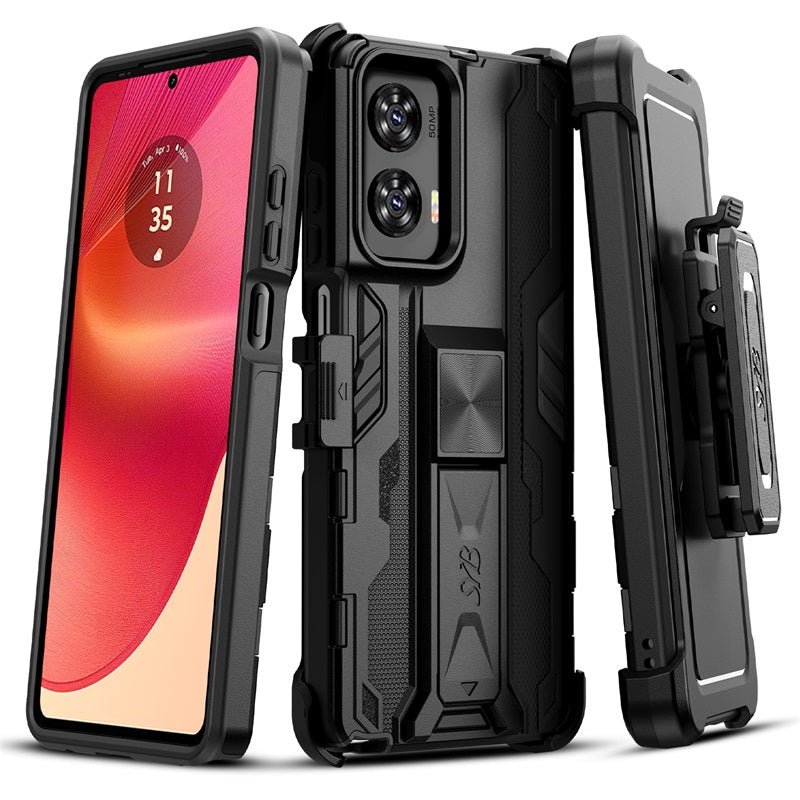 SYB Reflex Series Case with Holster for Motorola Moto G Stylus 5G (2024) - Black
