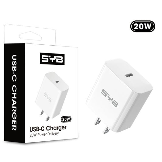 SYB USB - C Wall Charger (20W) - White - MyBat Pro