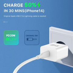 SYB USB - C Wall Charger (20W) - White - MyBat Pro