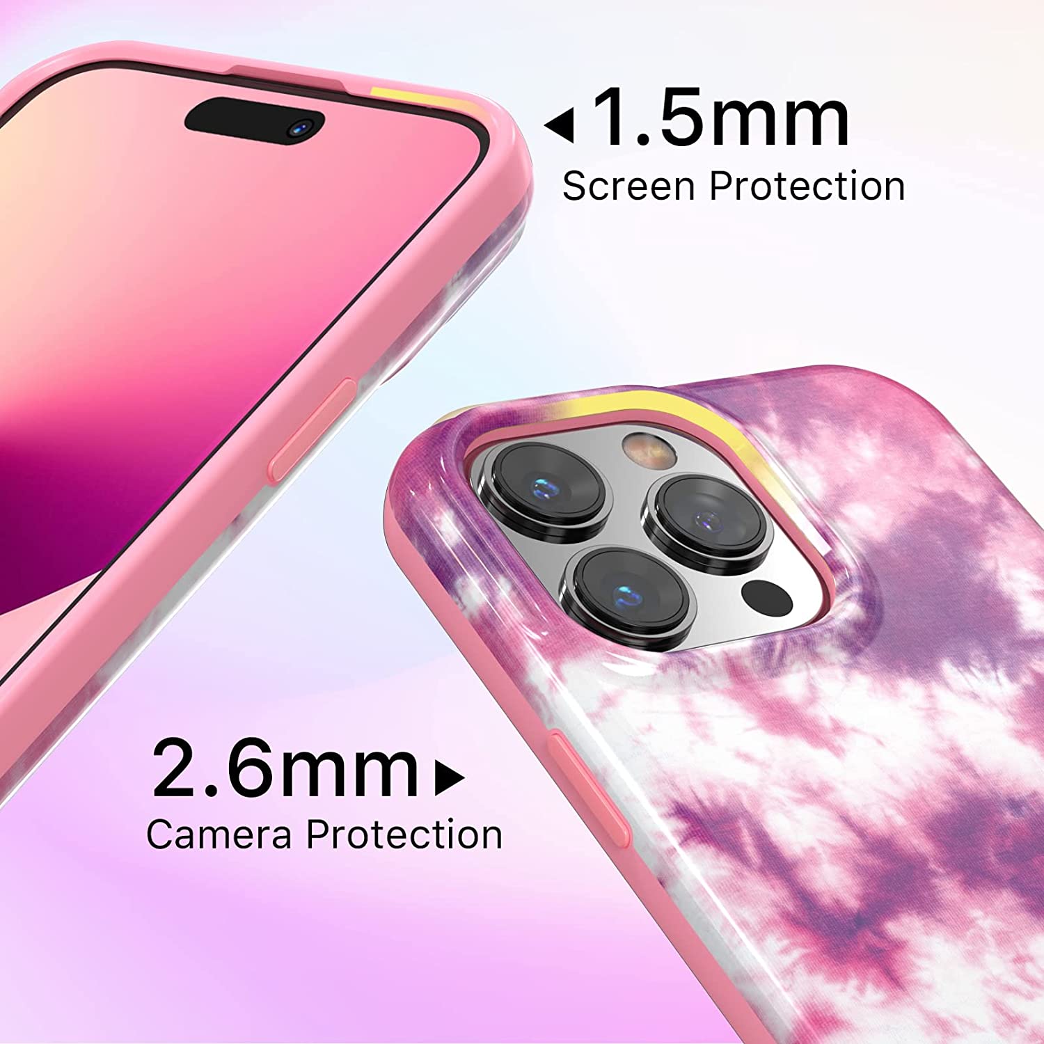 Laut Huex Tie Dye Case for Apple iPhone 13 Pro (6.1) - Hot Pink