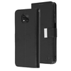 Black Sleek Xtra Wallet Case With Magnetic Closure Strap for Motorola Moto G Power (2021).