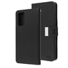 Black Sleek Xtra Wallet Case With Magnetic Closure Strap for Samsung Galaxy Note 20.