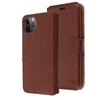 Brown Smooth Element Wallet Case with Magnetic Closure Strap for Apple iPhone 11 Pro.