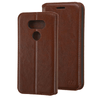 Brown Smooth Element Wallet Case with Magnetic Closure Strap for LG G5.