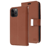 Brown Sleek Xtra Wallet Case With Magnetic Closure Strap for Apple iPhone 11.