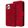 Crimson Red Folio Mandala Wallet Case for Apple iPhone 11 Pro