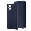 Dark Navy Blue Smooth Stitched Noble Wallet Folio Case for Apple iPhone 11 Pro.