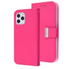 Hot Pink Sleek Xtra Wallet Case With Magnetic Closure Strap for Apple iPhone 12 and iPhone 12 Pro.