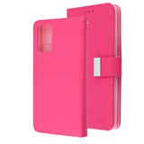 Hot Pink Sleek Xtra Wallet Case With Magnetic Closure Strap for Samsung Galaxy Note 20.