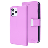 Light Purple Sleek Xtra Wallet Case With Magnetic Closure Strap for Apple iPhone 12 and iPhone 12 Pro.