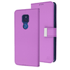 Light Purple Sleek Xtra Wallet Case With Magnetic Closure Strap for Motorola Moto G Play (2021).