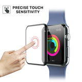 Full Coverage Carbon Fiber Tempered Glass Watch Screen Protector