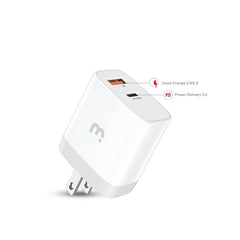 30W Power Delivery Dual Port Wall ChargerMyBat Pro