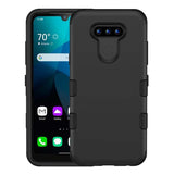 Tuff Series Black Case With Grip Support for LG Harmony 4.