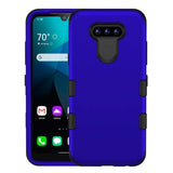 Tuff Series Dark Blue Case With Grip Support for LG Harmony 4