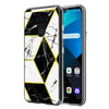 Fusion Series Black and White Marble Quadrilateral Geometric Case for LG Harmony 4