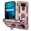 Rose Gold rugged case with magnetic back and ring stand for LG Harmony 4