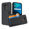 Poket Series Black Hidden Card Wallet Case for LG Harmony 4.