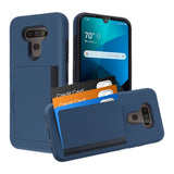 Poket Series Ink Blue and Black Hidden Card Wallet Case for LG Harmony 4.