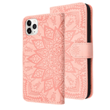 Light Pink Folio Mandala Wallet Case for Apple iPhone 11 Pro