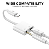 2-in-1 USB-C Audio Jack Adapter