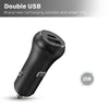 2-in-1 Dual Port Fast Charging Car Charger with 6ft USB-C Cable