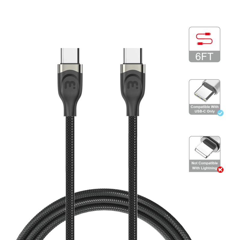 2 - in - 1 Dual Port Fast Charging Car Charger with 6ft USB - C CableMyBat Pro