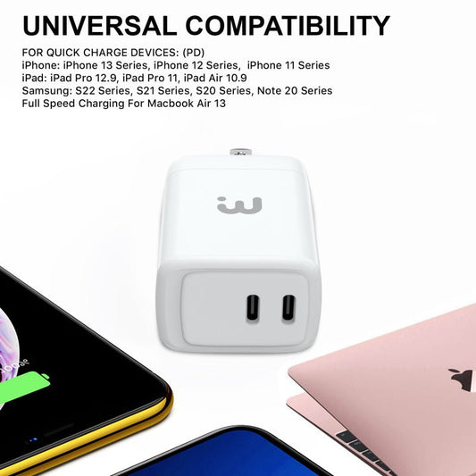 40W Dual USB - C Wall ChargerMyBat Pro